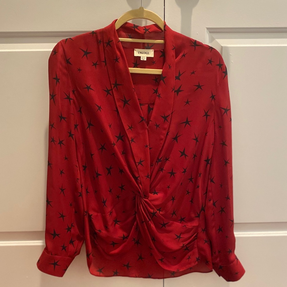 L’agence blouse with twist front, size XS